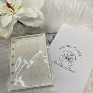 New! PM SIZE AGENDA REFILL PAGES, MONTHLY Pack of 40-50 sheets, 6 holes